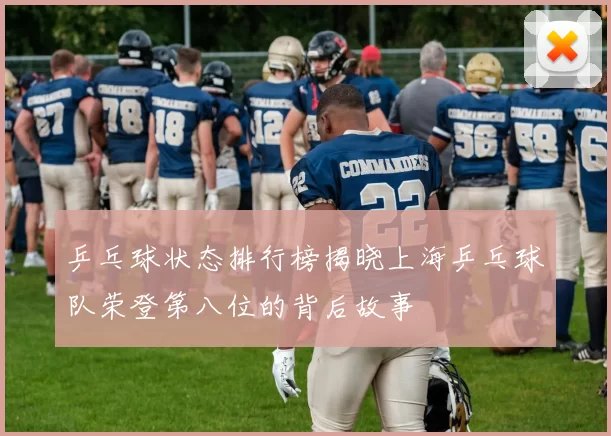 乒乓球状态排行榜揭晓上海乒乓球队荣登第八位的背后故事